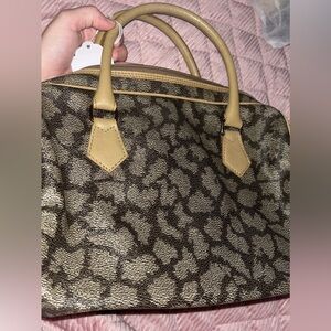 Yves Saint Laurent Black and Tan Boston Bag- one of a kind Vintage